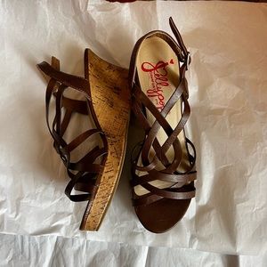 Jelly Pop Cork Wedge Sandals 9.5